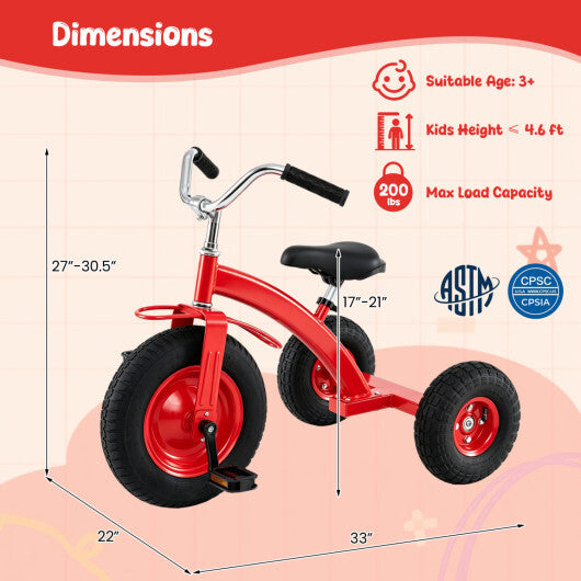 Kids Carbon Steel?Bike with 15 Inch Inflatable Rubber Tires-Green W2B