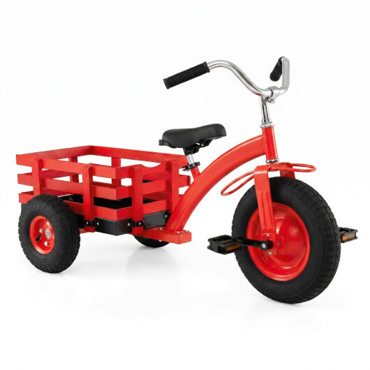 Kids Tricycle with 15 Inch Inflatable Rubber Tires -Green W2B