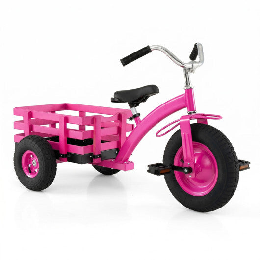 Kids Tricycle with 15 Inch Inflatable Rubber Tires -Green W2B