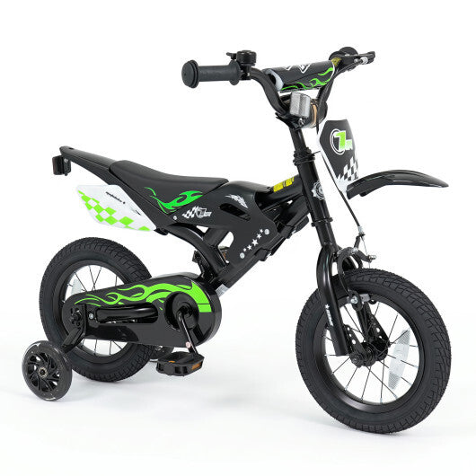 12 Inch Kids Bike Motorcycle-Inspired for Boy Girl Ages 3-4 Years-Black W2B