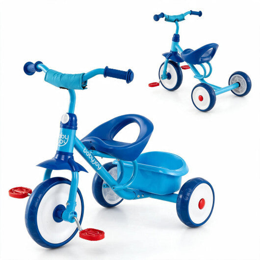 Toddler Tricycle for Boys and Girls 2-5 Years Old  with Removable Rear Storage Basket-Green W2B