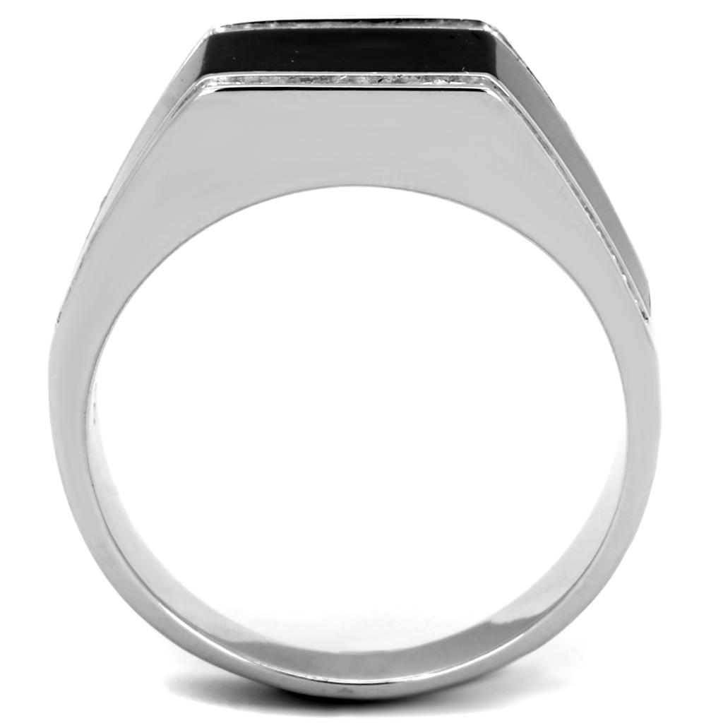 TS223 - Rhodium 925 Sterling Silver Ring with AAA Grade CZ  in Clear Alamode