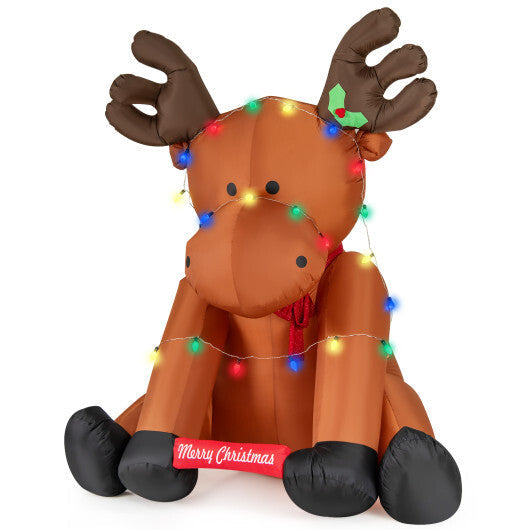 8.5 Feet Tall Christmas Inflatable Reindeer with 24 LED String Lights W2B