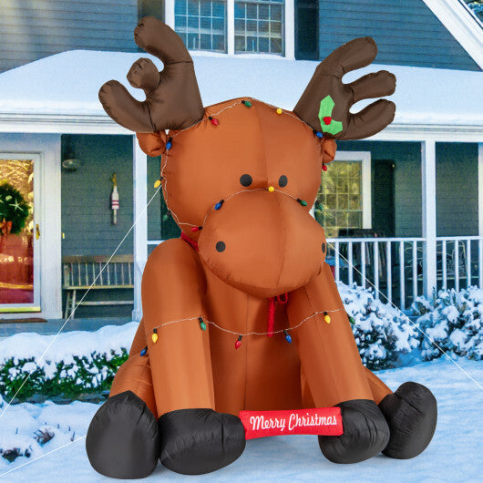8.5 Feet Tall Christmas Inflatable Reindeer with 24 LED String Lights W2B
