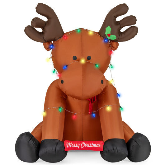 8.5 Feet Tall Christmas Inflatable Reindeer with 24 LED String Lights W2B