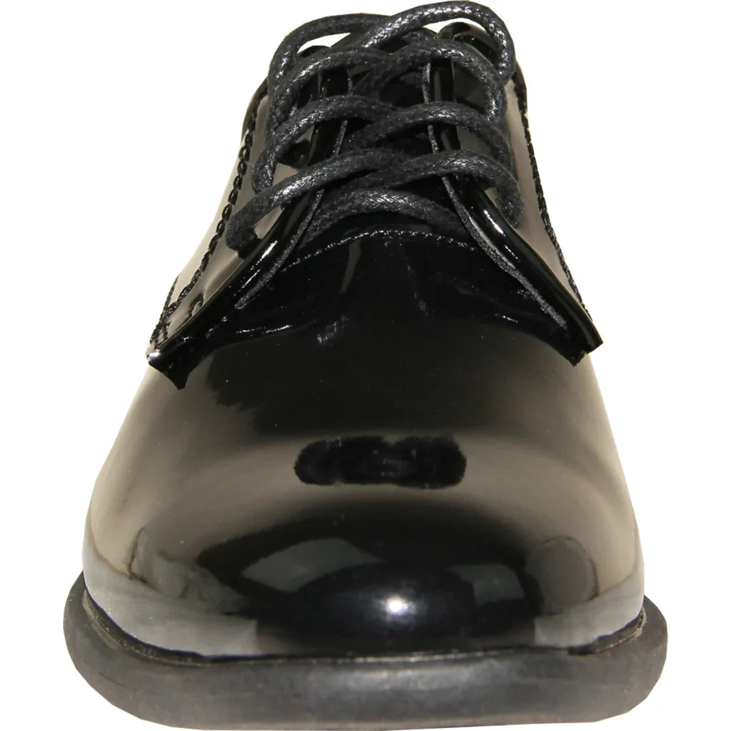 VANGELO Boy TUX-12KID Dress Shoe Formal Tuxedo for Prom & Wedding Black Patent Tux-USA