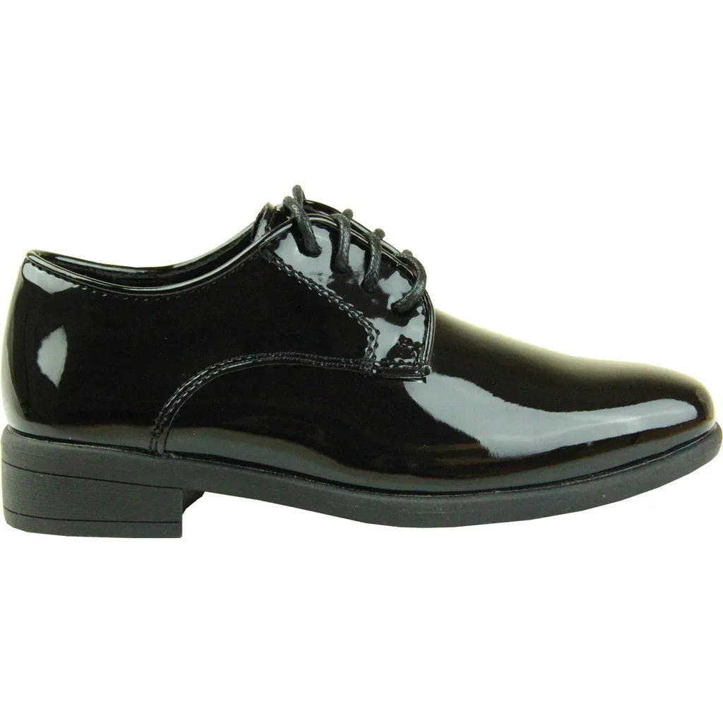 VANGELO Boy TUX-12KID Dress Shoe Formal Tuxedo for Prom & Wedding Black Patent Tux-USA