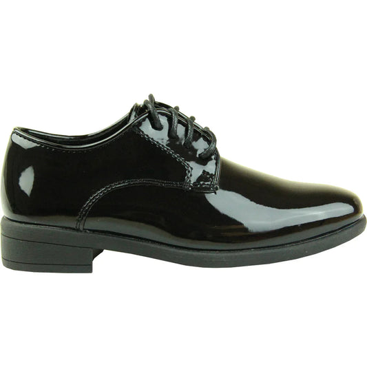 VANGELO Boy TUX-12KID Dress Shoe Formal Tuxedo for Prom & Wedding Black Patent Tux-USA