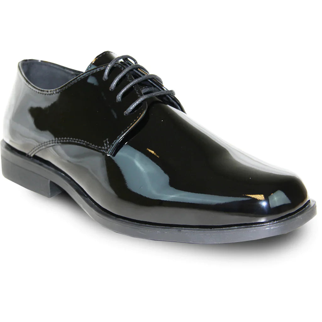 VANGELO Men Dress Shoe TUX-1 Oxford Formal Tuxedo for Prom & Wedding Black Patent Tux-USA