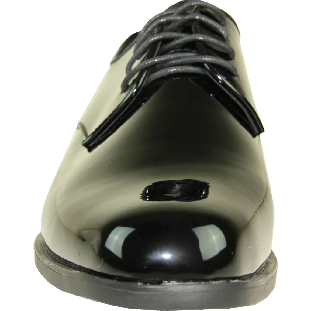 VANGELO Men Dress Shoe TUX-1 Oxford Formal Tuxedo for Prom & Wedding Black Patent Tux-USA
