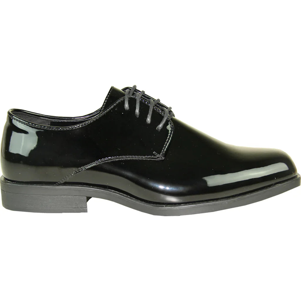 VANGELO Men Dress Shoe TUX-1 Oxford Formal Tuxedo for Prom & Wedding Black Patent Tux-USA