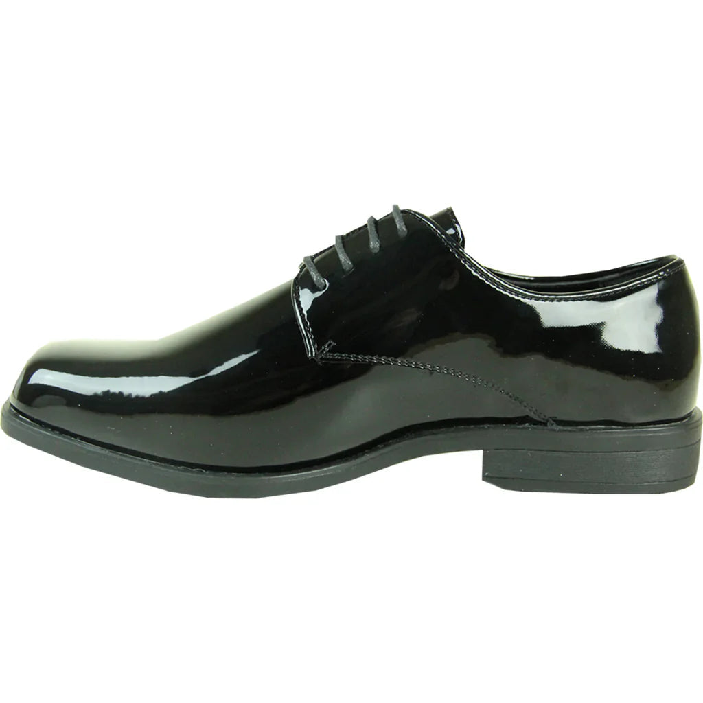 VANGELO Men Dress Shoe TUX-1 Oxford Formal Tuxedo for Prom & Wedding Black Patent Tux-USA