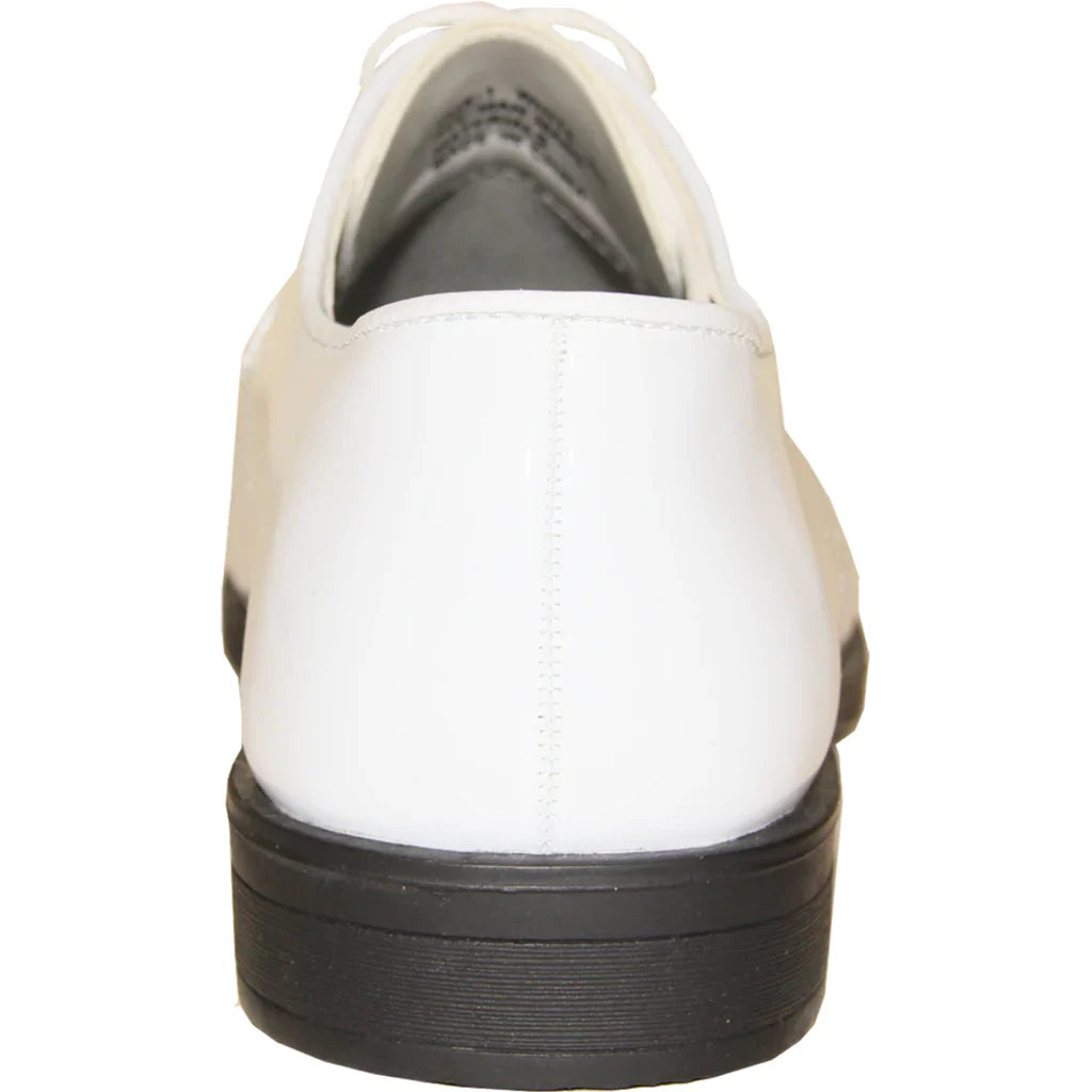 VANGELO Men Dress Shoe TUX-1 Oxford Formal Tuxedo for Prom & Wedding White Patent Tux-USA
