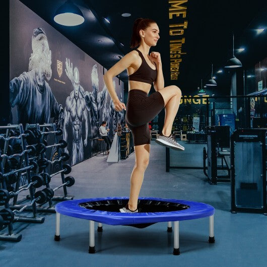 38 Inch Mini Folding Trampoline Portable Leisure Fitness Backboard-Blue W2B