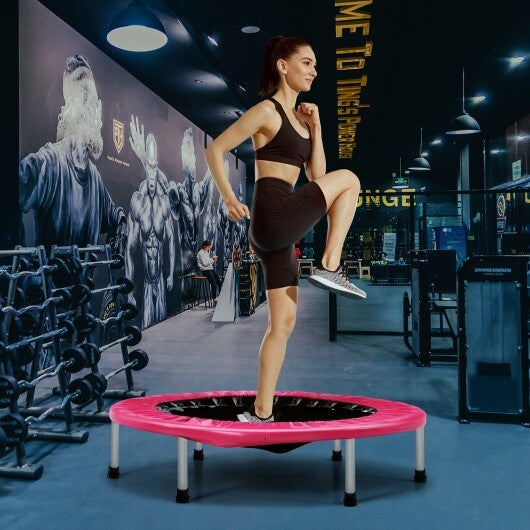 38 Inch Mini Folding Trampoline Portable Leisure Fitness Backboard-Blue W2B