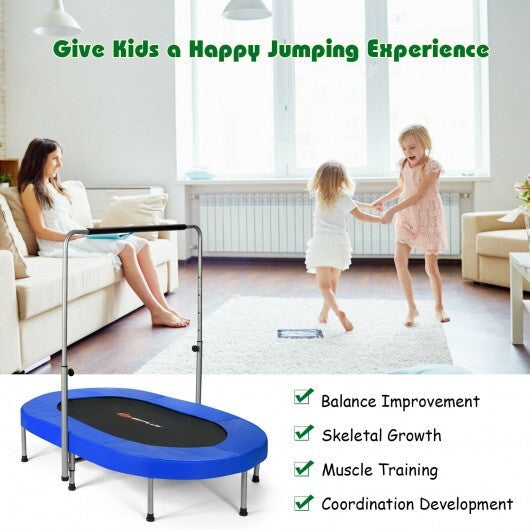 2-Person Foldable Mini Kids Fitness Rebounder Trampoline-Blue W2B
