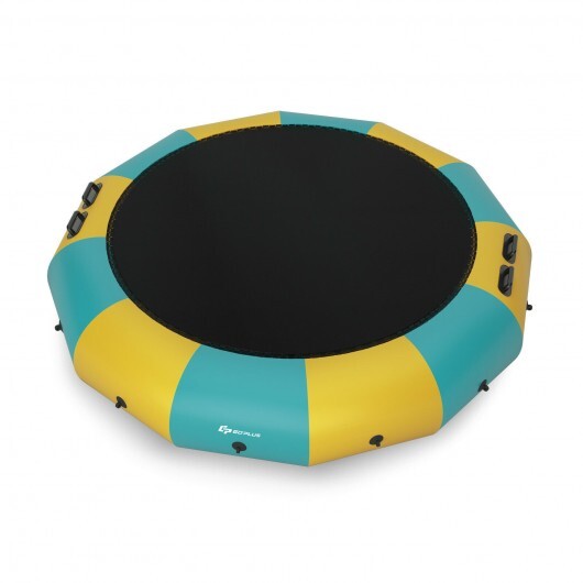 15 Feet Inflatable Splash Padded Water Bouncer Trampoline-Yellow W2B