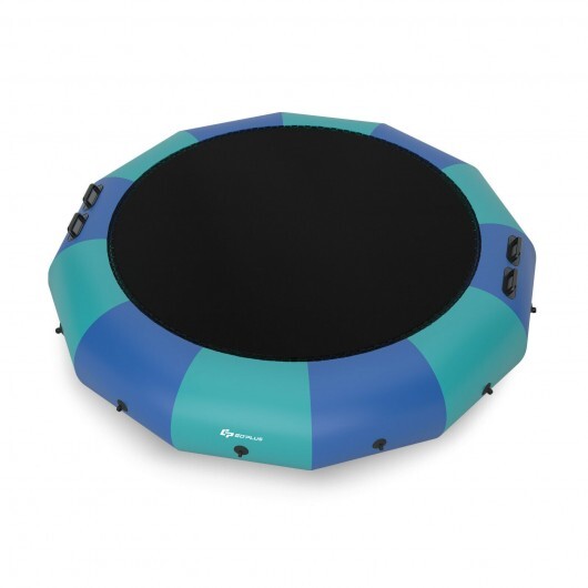 15 Feet Inflatable Splash Padded Water Bouncer Trampoline-Yellow W2B