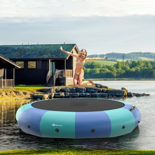 15 Feet Inflatable Splash Padded Water Bouncer Trampoline-Yellow W2B