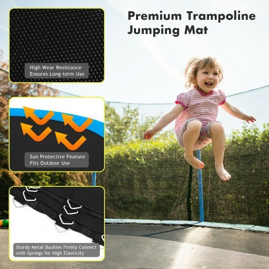 High-Elastic PP Replacement Jumping Mat-15 ft - Color: Black - Size: 15 ft W2B