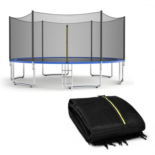 Trampoline Replacement Protection Enclosure Net with Zipper-12 ft - Color: Black - Size: 12 ft W2B