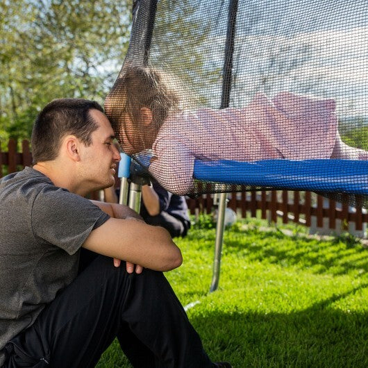 Trampoline Replacement Protection Enclosure Net with Zipper-12 ft - Color: Black - Size: 12 ft W2B