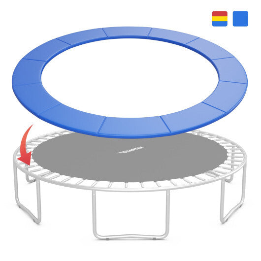 16 Feet Waterproof and Tear-Resistant Universal Trampoline Safety Pad Spring Cover-Blue W2B