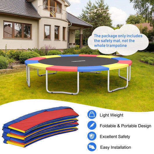 16 Feet Waterproof and Tear-Resistant Universal Trampoline Safety Pad Spring Cover-Blue W2B