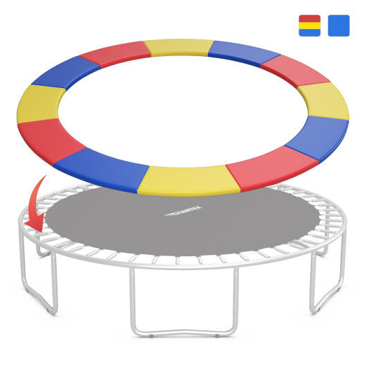 16 Feet Waterproof and Tear-Resistant Universal Trampoline Safety Pad Spring Cover-Blue W2B