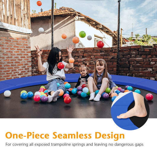 12 Feet Waterproof and Tear-Resistant Universal Trampoline Safety Pad Spring Cover-Multicolor W2B