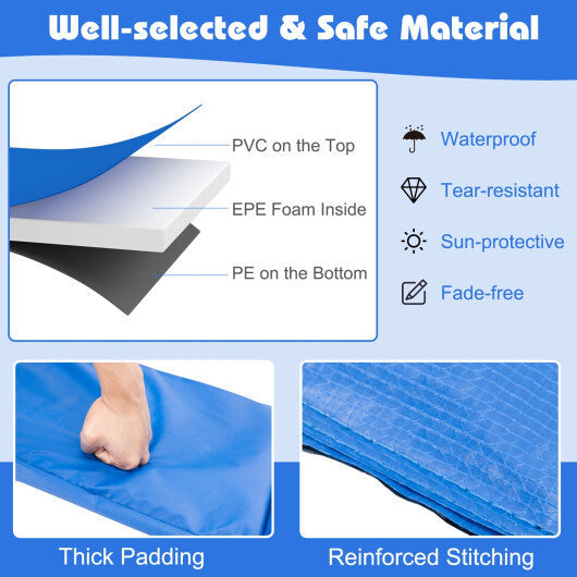 10 Feet Universal Spring Cover Trampoline Replacement Safety Pad-Multicolor W2B