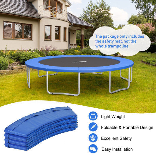 8 Feet Trampoline Spring Safety Cover without Holes-Multicolor W2B