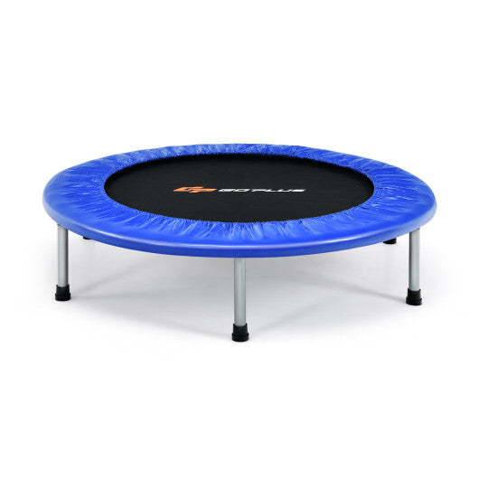 36 Inch Mini Folding Trampoline Portable Recreational Fitness Rebounder-Silver W2B