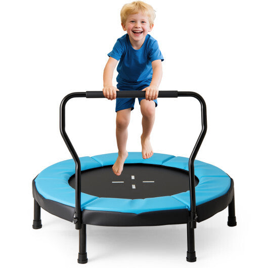 40 Inch Trampoline for Kids Indoor Outdoor Fitness Trampoline-Blue W2B