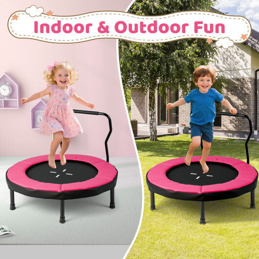 40 Inch Trampoline for Kids Indoor Outdoor Fitness Trampoline-Blue W2B