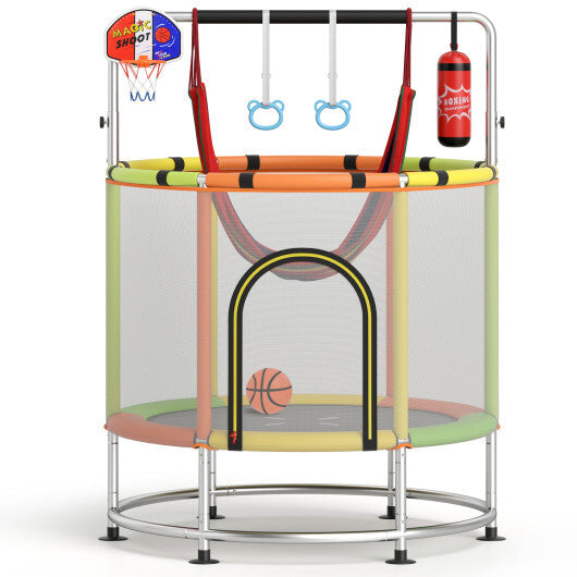 55" Kids Trampoline Gift for for 3-6 Years Old Boys and Girls-Navy W2B