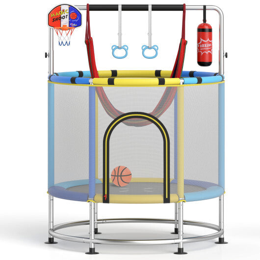 55" Kids Trampoline Gift for for 3-6 Years Old Boys and Girls-Navy W2B