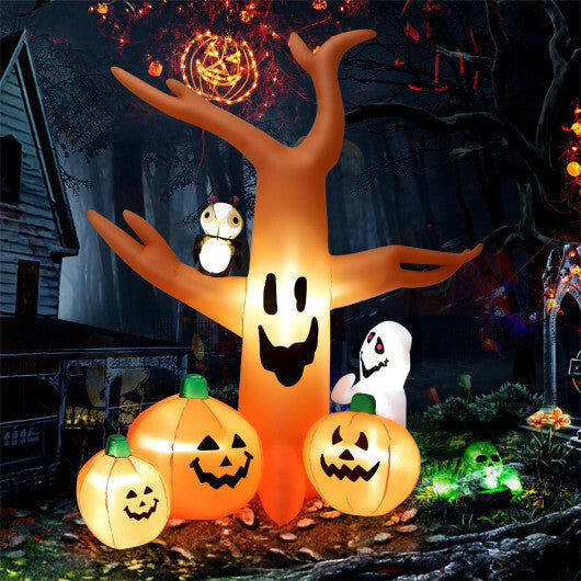 8 Feet Halloween Inflatable Dead Tree with LED Lights W2B