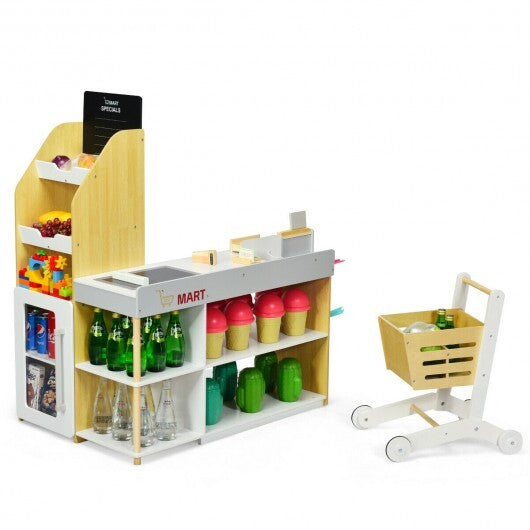 Grocery Store Playset Pretend Play Supermarket Shopping Set