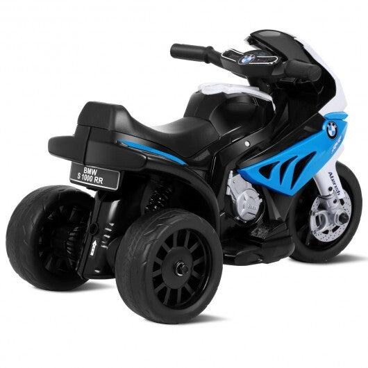 6V Kids 3 Wheels Riding BMW Licensed Electric Motorcycle-Blue - Color: Blue W2B
