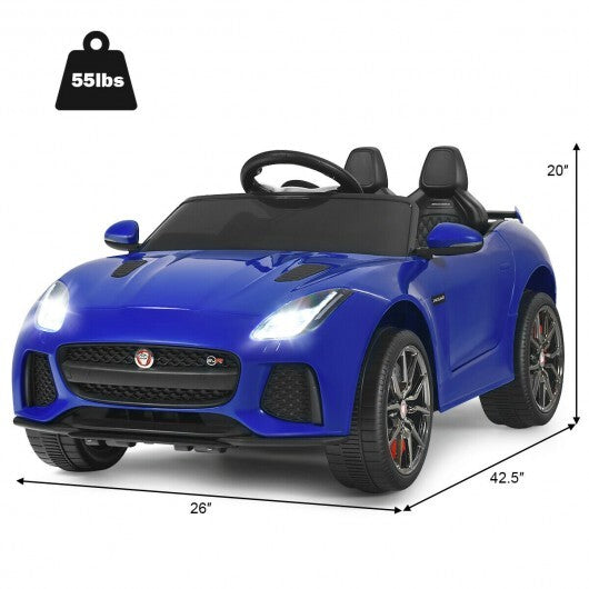 12V Jaguar F-Type SVR Licensed Kids Ride On Car-Pink