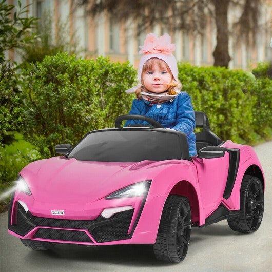 12V 2.4G RC Electric Vehicle with Lights-Pink W2B