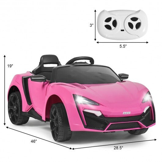 12V 2.4G RC Electric Vehicle with Lights-Pink W2B