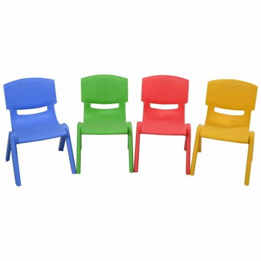 4-pack Colorful Stackable Plastic Children Chairs W2B