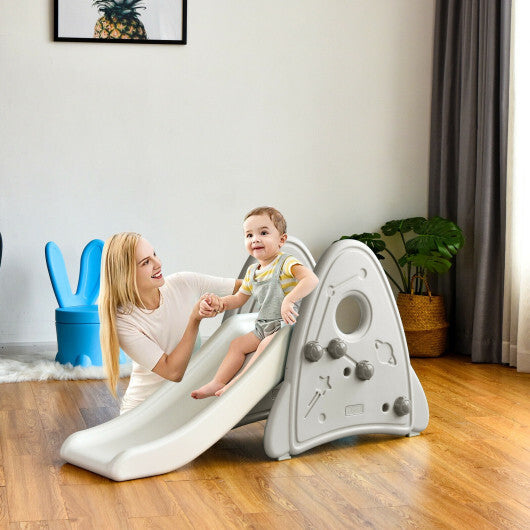Freestanding Baby Slide Indoor First Play Climber Slide Set for Boys Girls -Blue W2B