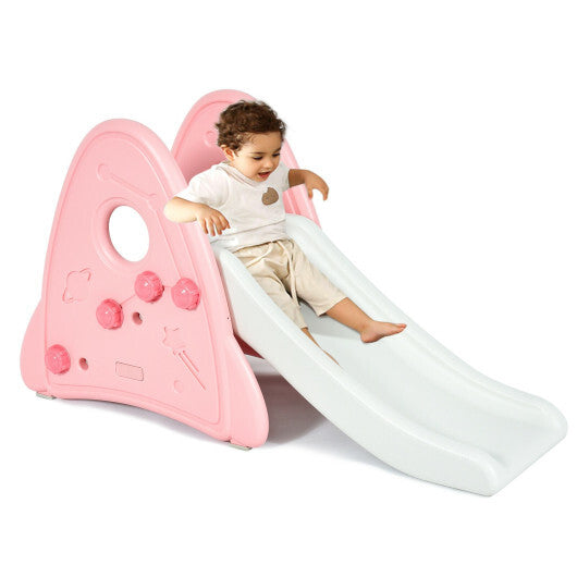 Freestanding Baby Slide Indoor First Play Climber Slide Set for Boys Girls -Blue W2B