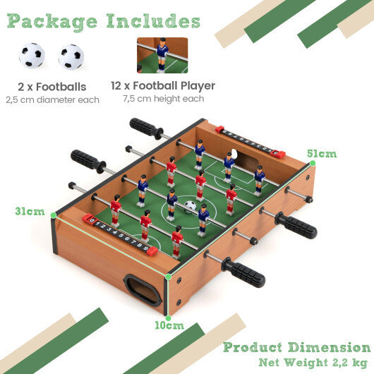 20 Inch Indoor Competition Game Soccer Table - Color: Brown W2B
