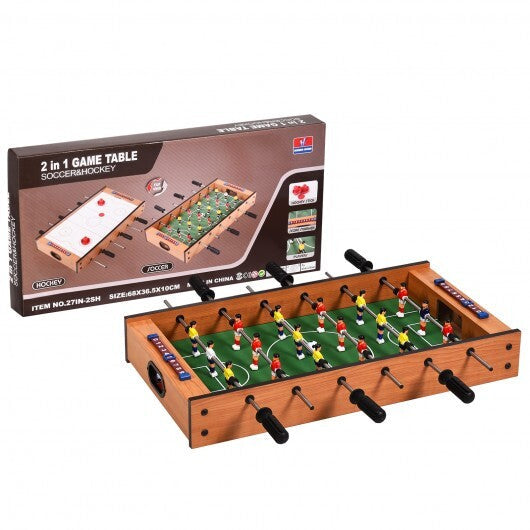2-in-1 Indoor/Outdoor Air Hockey Foosball Game Table W2B