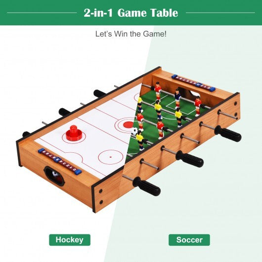 2-in-1 Indoor/Outdoor Air Hockey Foosball Game Table W2B