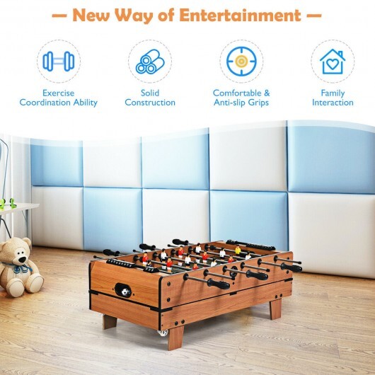 4-in-1 Combo Game Table Set Foosball Table with Billiards and Hockey W2B